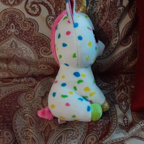 TY Beanie Valve HARMONIE the Speckled Unicorn Plush without Swing Tag. - Picture 7 of 17